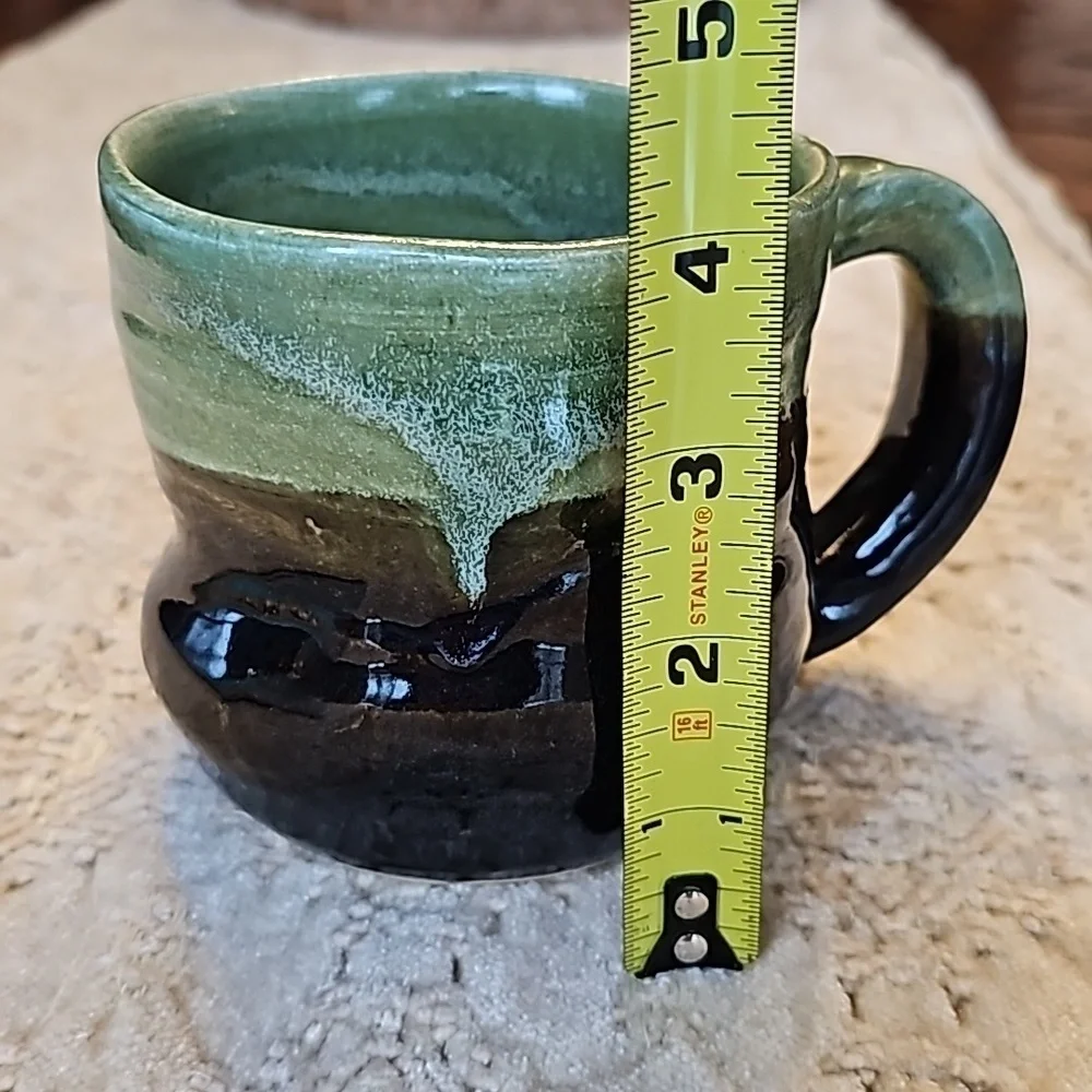 The Potter's House Studio Pottery Sage And Brown Coffee/Tea Mug - OS